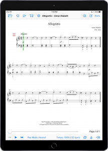 Allegretto by Anton Diabelli-iPad Portrait