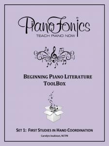 Beginning Piano Literature - Set 1- First Studies in Hand Coordination