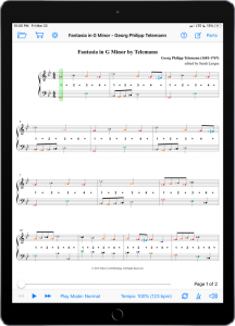 Fantasia in G Minor - Telemann-iPad Portrait
