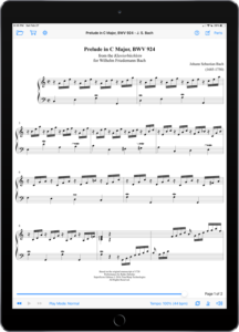 Prelude in C Major, BWV 924 - J. S. Bach-iPad Portrait