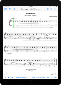 Angular Measures Quadrangle by Martha Hill Duncan-iPad Portrait