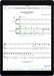 Concertino in D Minor - Walter and Carol Noona-iPad Portrait