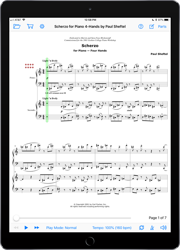 Scherzo for Piano Four Hands by Paul Sheftel
