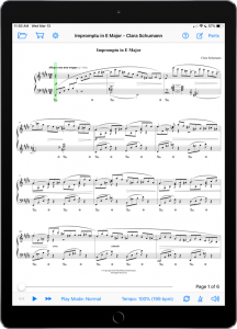 Impromptu in E Major by Clara Schumann-iPad Portrait