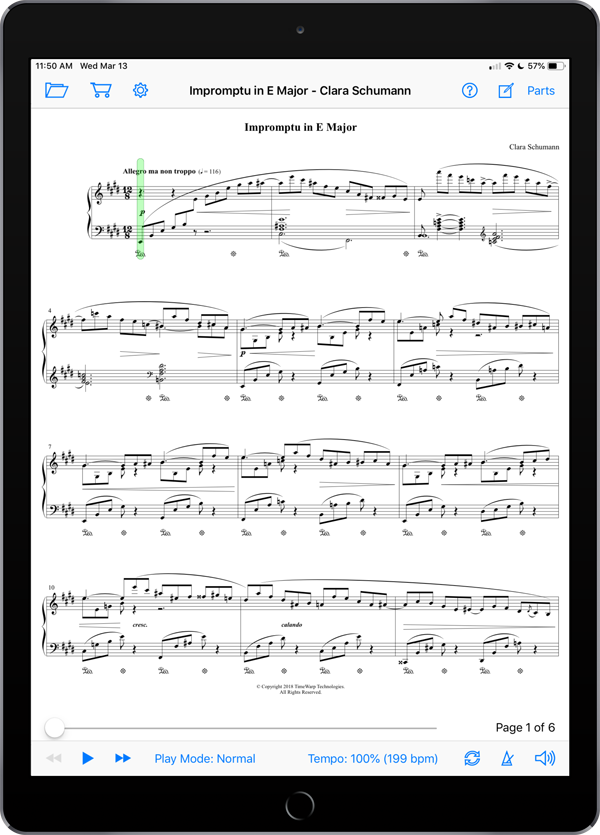 Impromptu in E Major by Clara Schumann