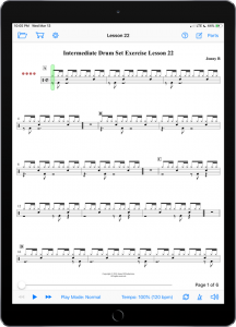 Intermediate Drum Set Exercises-iPad Portrait