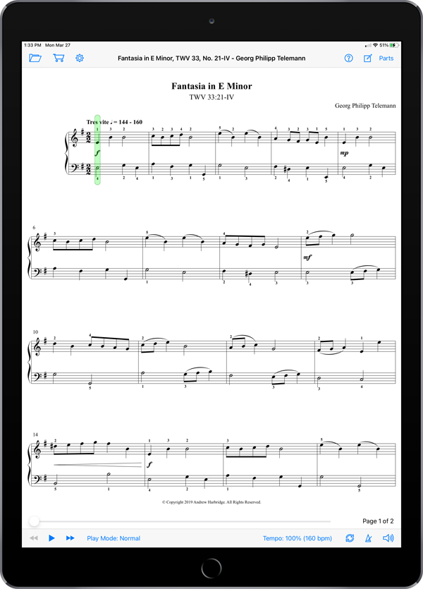 Fantasia in E Minor, TWV 33, No. 21-IV by Georg Philipp Telemann