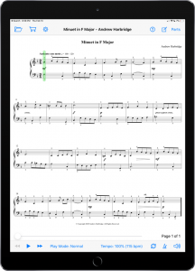 Minuet in F Major by Andrew Harbridge-iPad Portrait