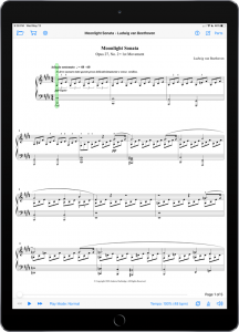 Moonlight Sonata by Ludwig van Beethoven-iPad Portrait