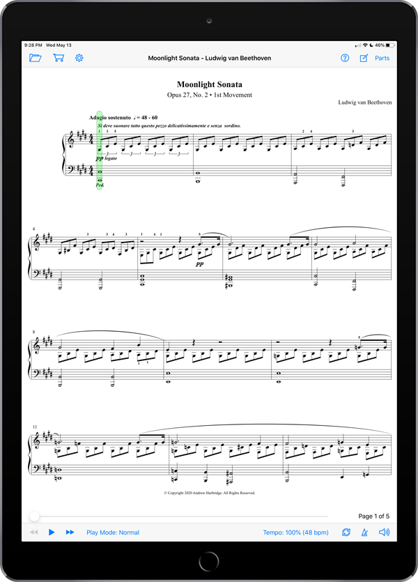 Moonlight Sonata – 1st Movement by Ludwig van Beethoven