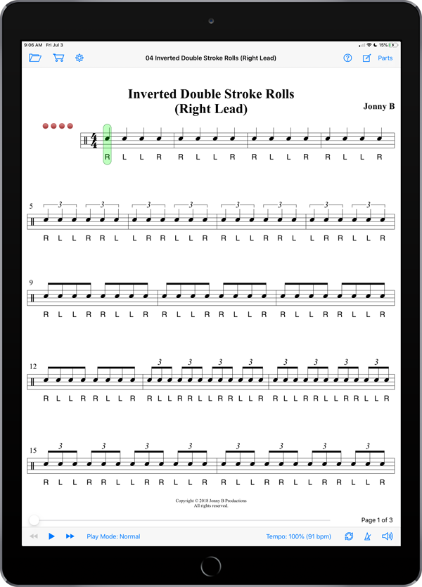 Articulation Exercises and Rudiment Fundamentals Part 1 by Jonathan Baer