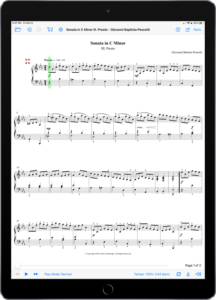 Sonata in C Minor III. Presto by Giovanni Baptista Pescetti-iPad Portrait