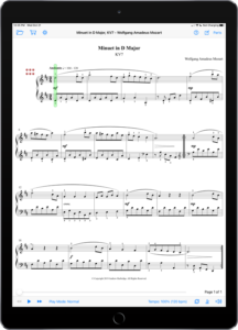 Minuet in D Major, KV7 by Wolfgang Amadeus Mozart-iPad Portrait