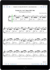 Prelude in C Major, BWV 846 & 846a by J. S. Bach-iPad Portrait