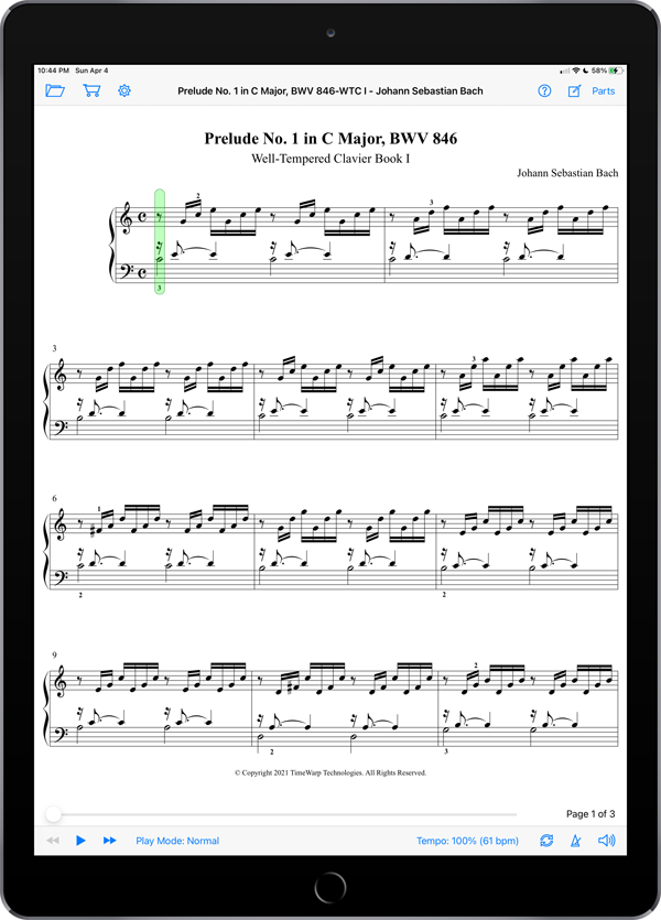 Prelude in C Major, BWV 846 & 846a by Johann Sebastian Bach