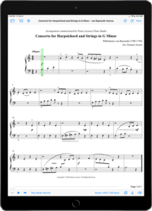 Theme from Concerto for Harpsichord and Strings in G Minor by von Bayreuth-Aversa-iPad Portrait