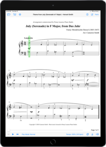 Theme from July (Serenade in F Major) by Hensel-Smith-iPad Portrait
