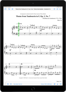 Theme from Tambourin in F, Op. 2, No. 7 by Gambarini-Yu-iPad Portrait