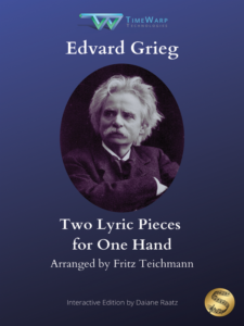 Grieg-Two Lyric Pieces for One Hand - Arranged by Fritz Teichmann Cover