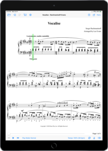 Rachmaninoff Vocalise for Solo Piano Arranged by Lee Evans-iPad Portrait